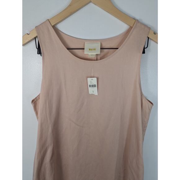 NWT Maeve Anthropologie Camellia Dropwaist Ruffled High-Low Dress in Rose - Picture 4 of 8